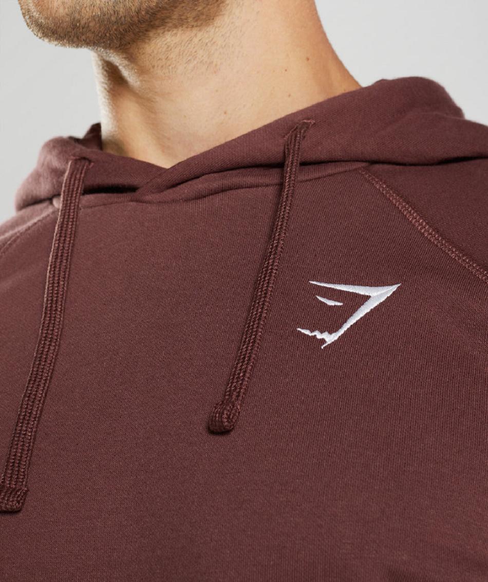 Sudadera Con Capucha Gymshark Crest Hombre Rosas Marrones | CO 3608ILH